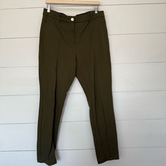 Chico’s Women’s 2 So Slimming Olive Green Ankle Pants - Picture 1 of 5